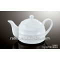 Guangzhou hotel and restaurant supplier white modern lines decoration crockery tea pot